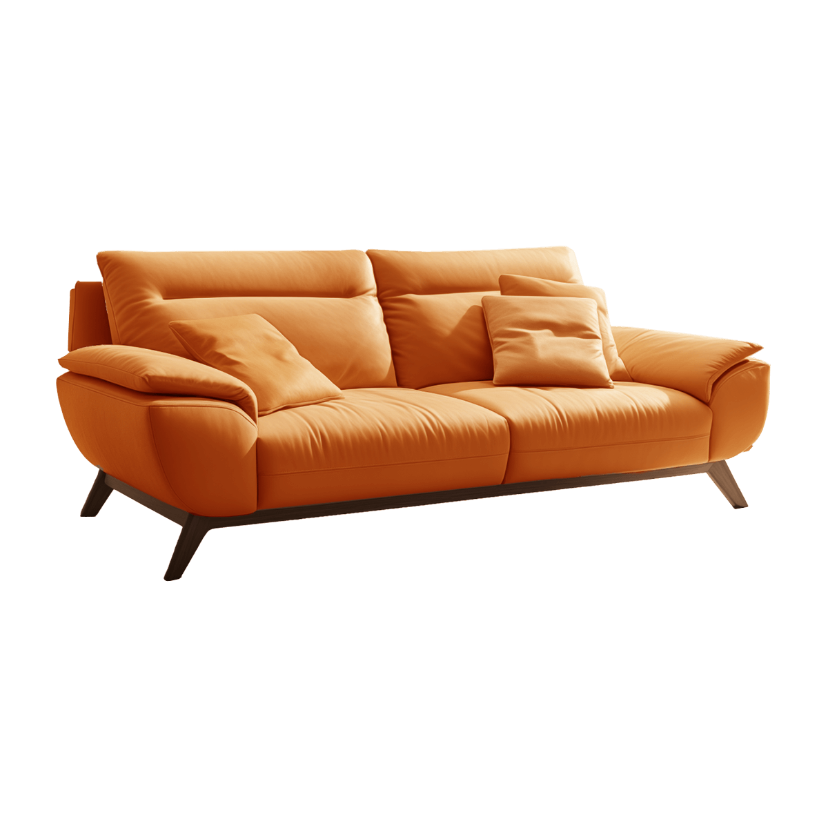 Leather Sofa with Tufted Back - Image 2